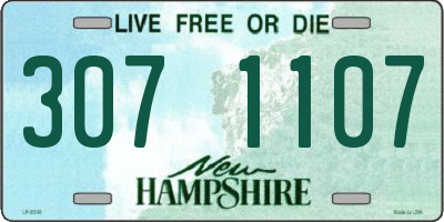 NH license plate 3071107