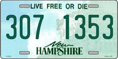 NH license plate 3071353