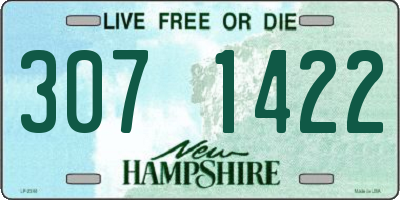 NH license plate 3071422
