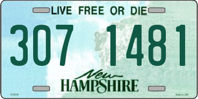 NH license plate 3071481