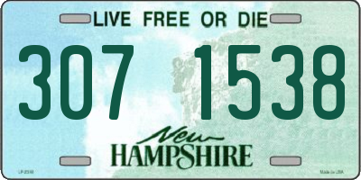 NH license plate 3071538