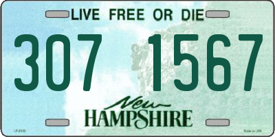 NH license plate 3071567