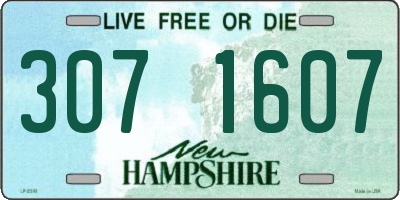 NH license plate 3071607