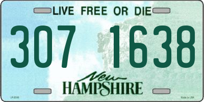 NH license plate 3071638