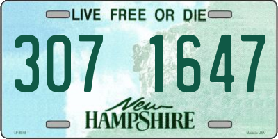 NH license plate 3071647