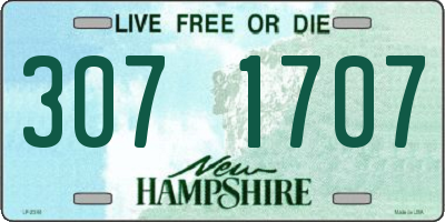 NH license plate 3071707