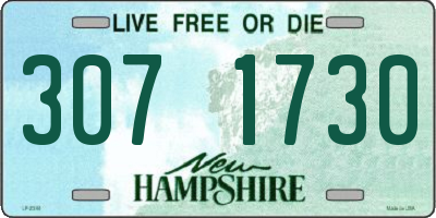 NH license plate 3071730