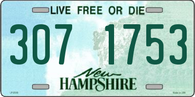 NH license plate 3071753