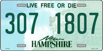 NH license plate 3071807