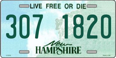 NH license plate 3071820