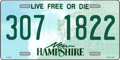 NH license plate 3071822
