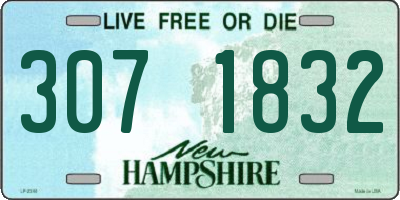 NH license plate 3071832