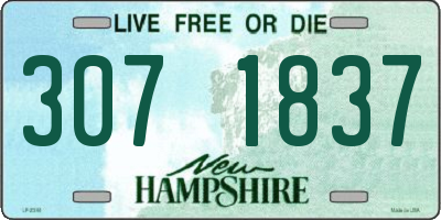 NH license plate 3071837