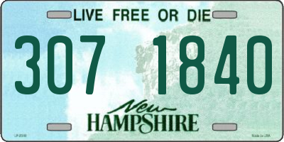 NH license plate 3071840