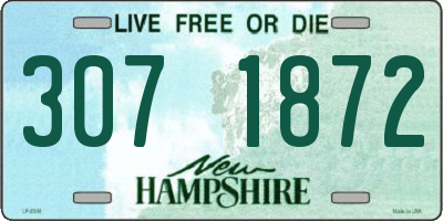 NH license plate 3071872