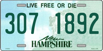 NH license plate 3071892
