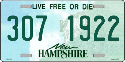 NH license plate 3071922