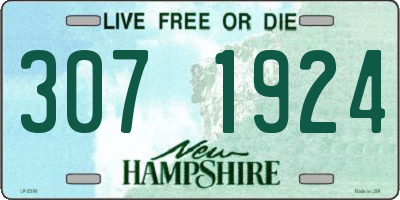 NH license plate 3071924