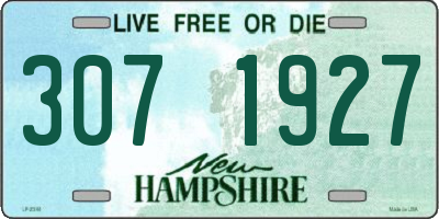 NH license plate 3071927