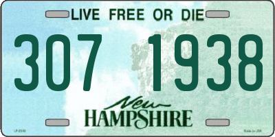 NH license plate 3071938
