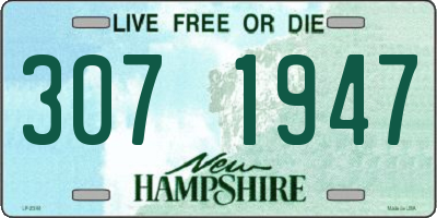 NH license plate 3071947