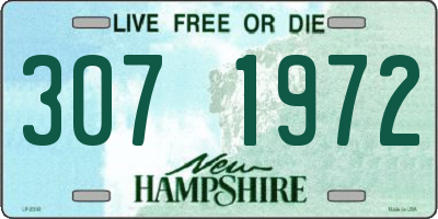 NH license plate 3071972