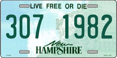 NH license plate 3071982