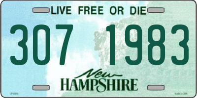 NH license plate 3071983
