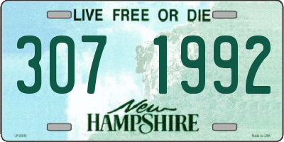 NH license plate 3071992