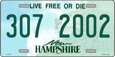 NH license plate 3072002