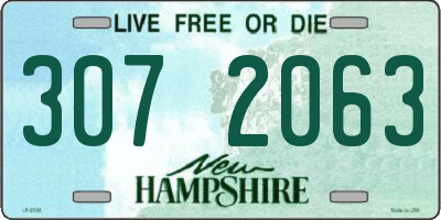 NH license plate 3072063