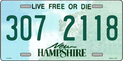 NH license plate 3072118