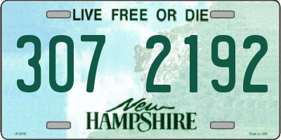 NH license plate 3072192