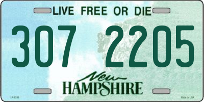 NH license plate 3072205