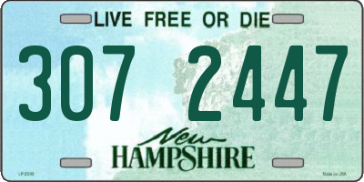 NH license plate 3072447