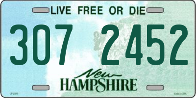NH license plate 3072452