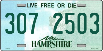 NH license plate 3072503