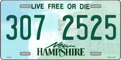 NH license plate 3072525