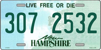 NH license plate 3072532