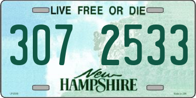NH license plate 3072533
