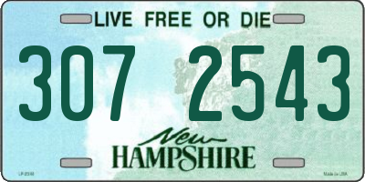 NH license plate 3072543