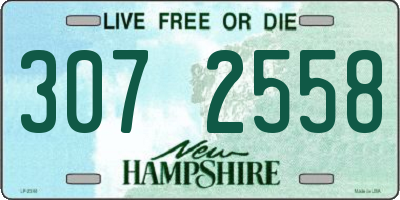 NH license plate 3072558