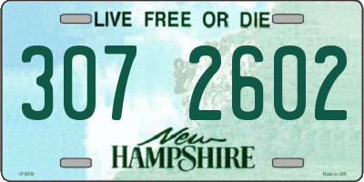 NH license plate 3072602