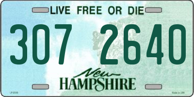 NH license plate 3072640