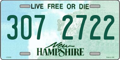 NH license plate 3072722