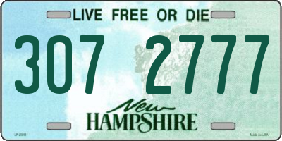 NH license plate 3072777