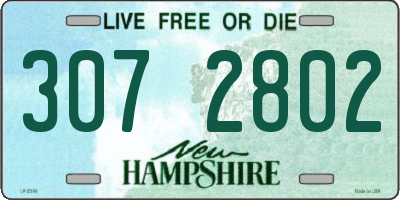 NH license plate 3072802