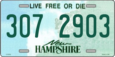 NH license plate 3072903