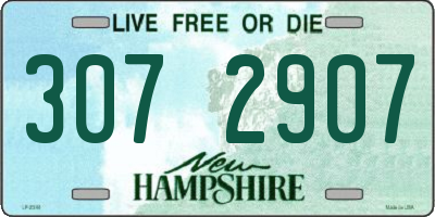 NH license plate 3072907