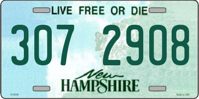 NH license plate 3072908